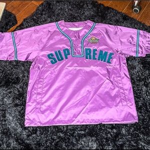 Supreme Snap-Off Sleeve L/S Baseball Top (Purple)
